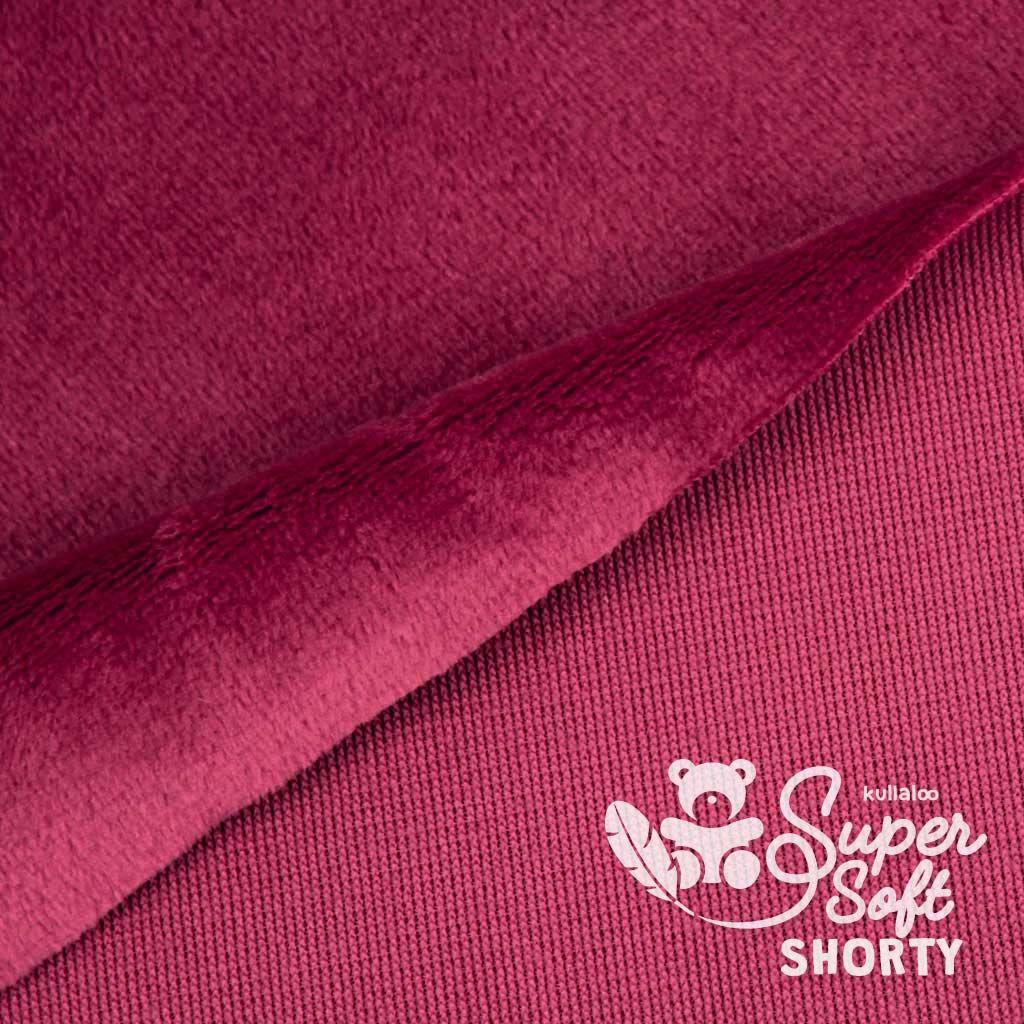 Plüschstoff Shorty uni 75x100cm dunkelrot bordeaux – Kullalo